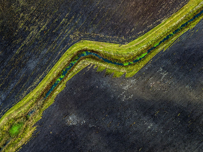 Aerial view of multi colored landscape