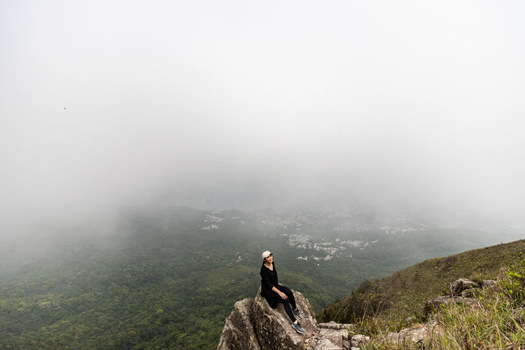 Woman on mountain