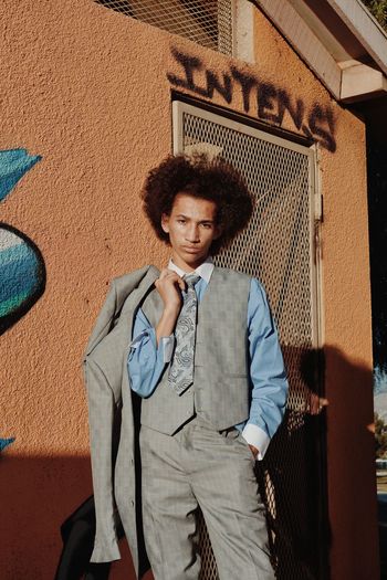 thank my mind Streetstyle Fashion Looks Handsome Modeling Model Suit And Tie Formal Businesswear Attire Attidude Stern Focused Old-fashioned EyeEm Selects Vintage Moody Daylight Vibrant Color African American Light Skin One Person Front View Portrait Standing Real People Young Adult Looking At Camera Only Men One Man Only Redefining Menswear
