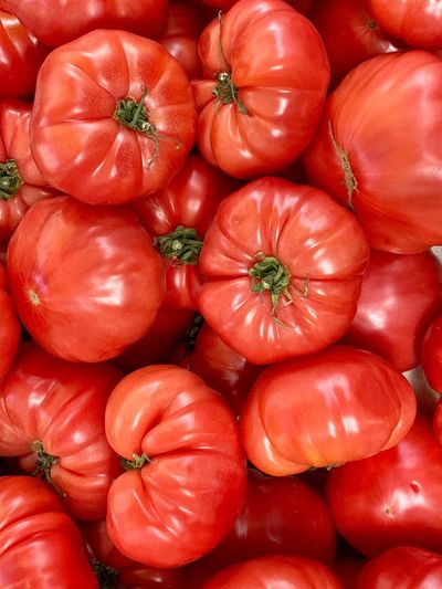 Full frame shot of tomatoes for sale at market