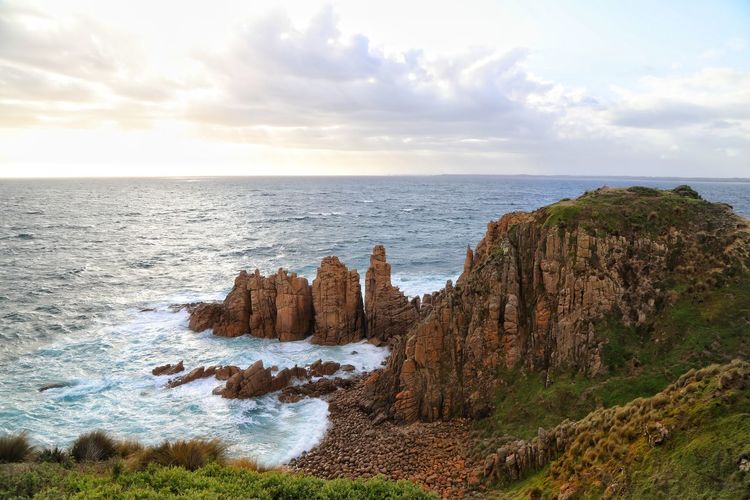 Cliffs at philips island near melbourne, australia