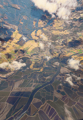 Aerial view of agricultural field