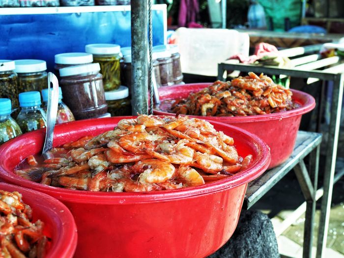 Close-up of food in market