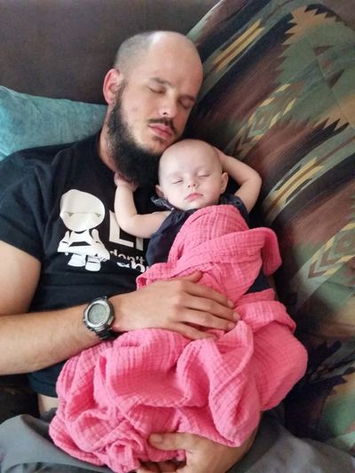 Father and daughter baby