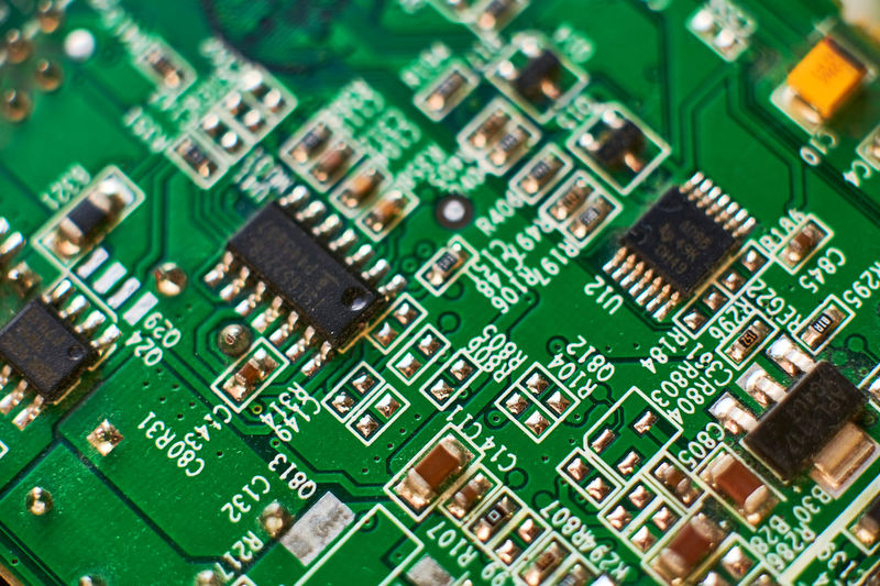Full frame shot of computer chip