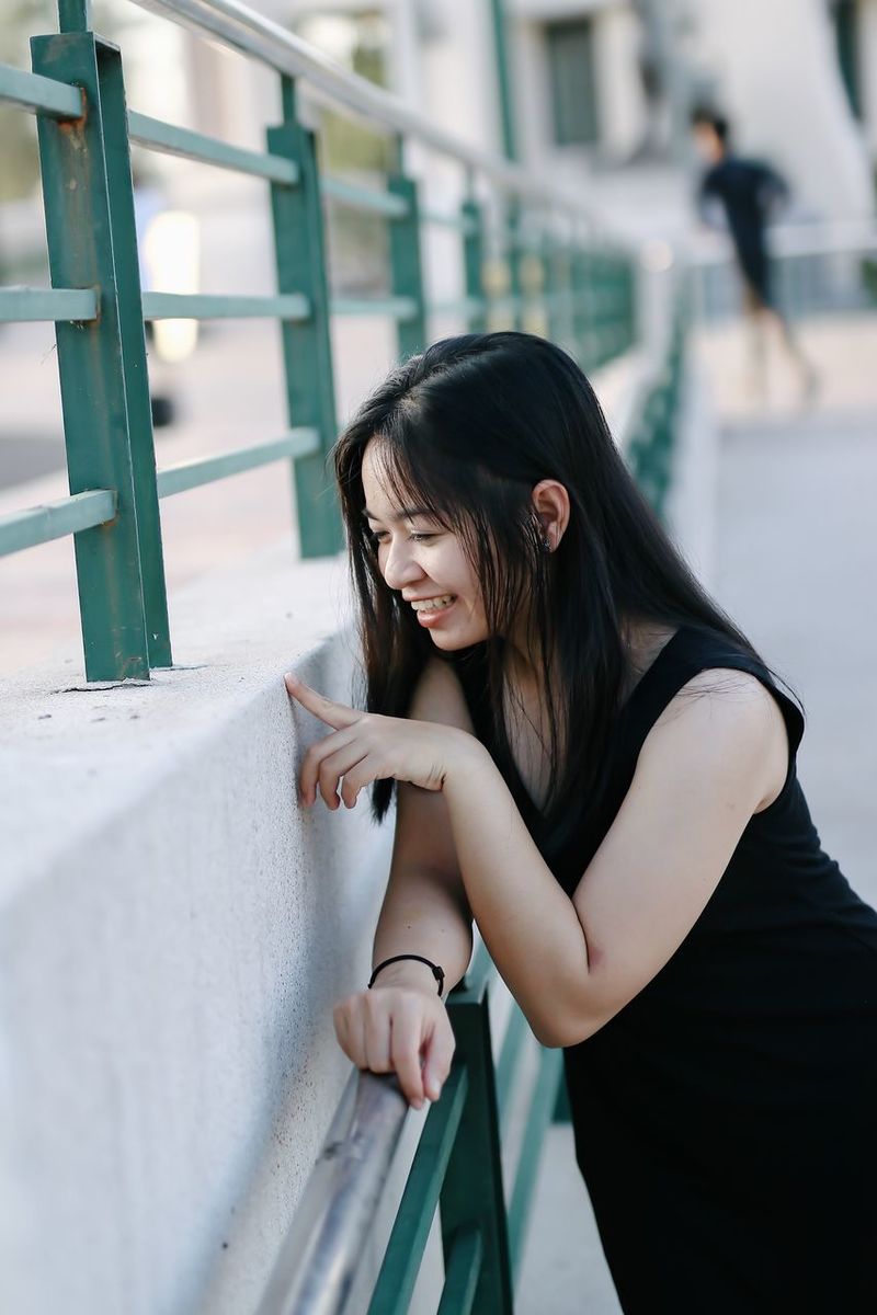 Outdoor Fist of juvenile brunette hair