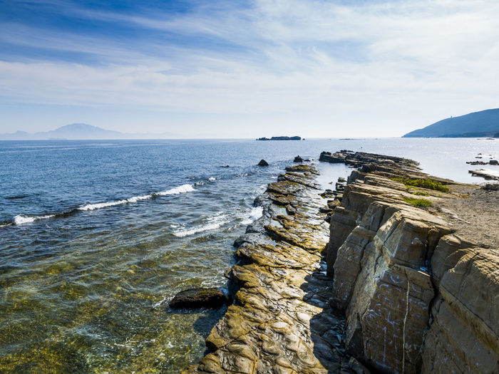 Strait of gibraltar from algeciras, cadiz, spain
