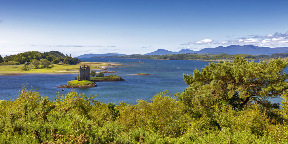 Castle stalker, loch linnhe, port appin, highlands, argyll and bute, scotland