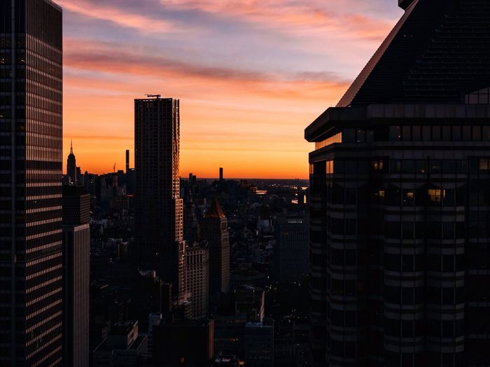 Cityscape at sunset