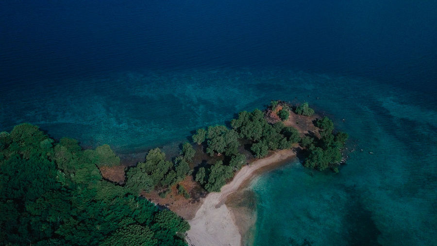 Aerial view on the beach, bima, indonesia
