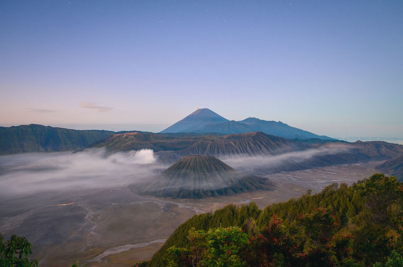 Landscape view of bromo tengger semeru national park, east java, indonesia