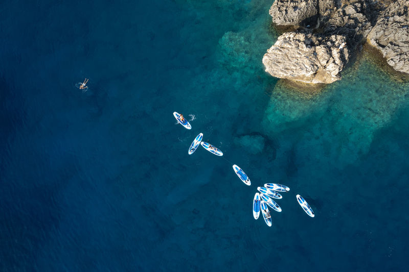 High angle view of sea