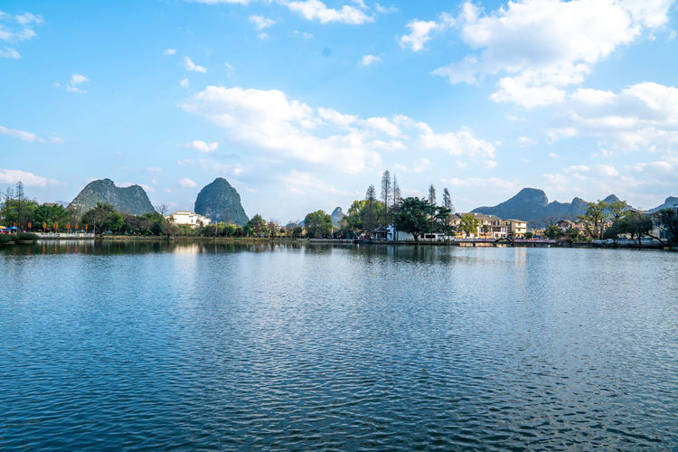 Mountains and lakes in guilin, guangxi, china