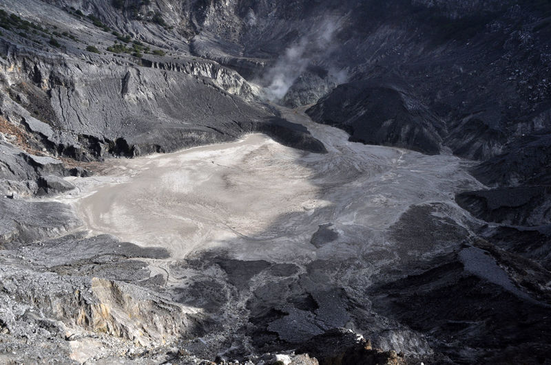 The crater of tangkuban perahu volcano, lembang - bandung