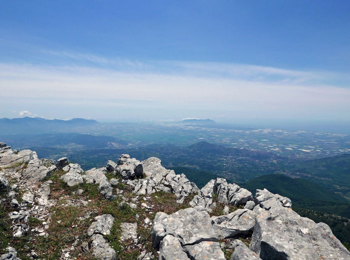 Panoramic view of the lepini mountains, a paradise for hikers in lazio