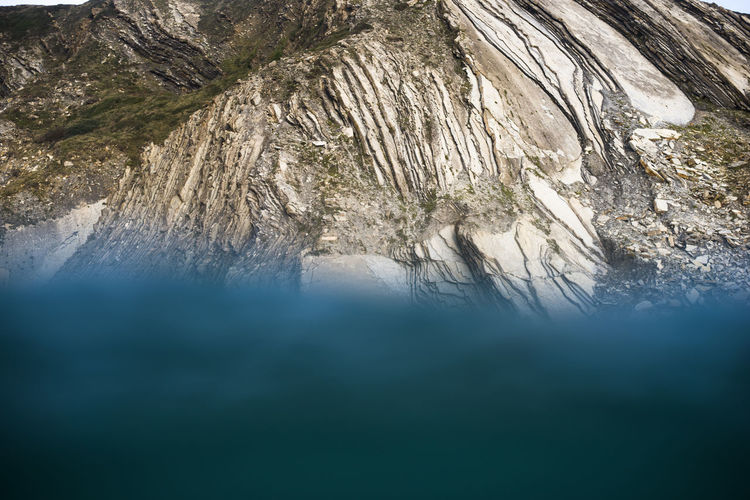 Unique coastal geology of basque spain