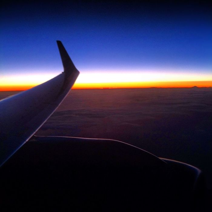 CROPPED IMAGE OF AIRPLANE WING