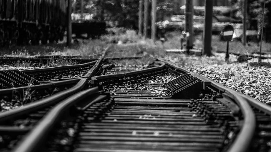 Surface level of railway tracks