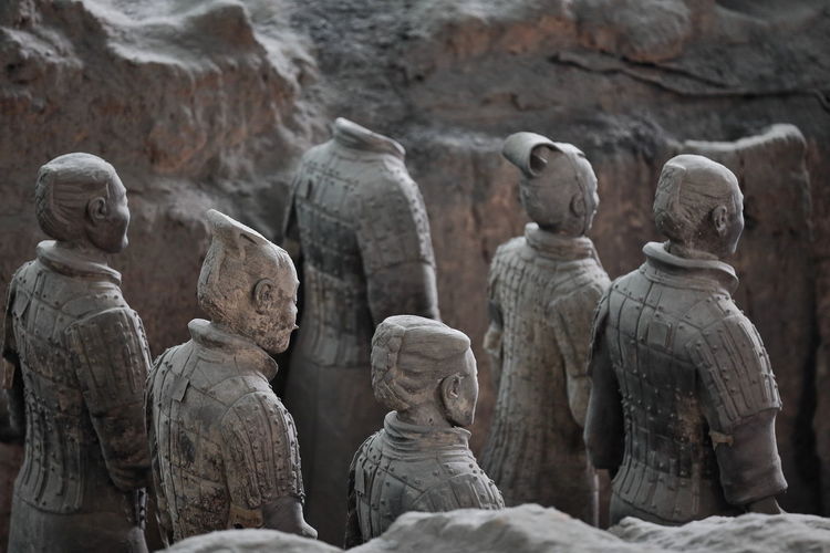 1368 terracotta army warriors-funerary sculptures-qin shi huang first emperor of china. xian-china.