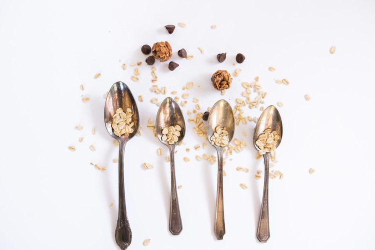 Flatlay with spoon full of grains