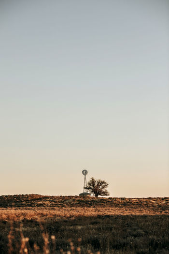 Windmill stands guard over plains cimarron national grassland kansas