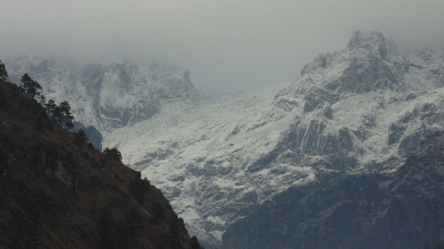 Scenic view of snowcapped mountains