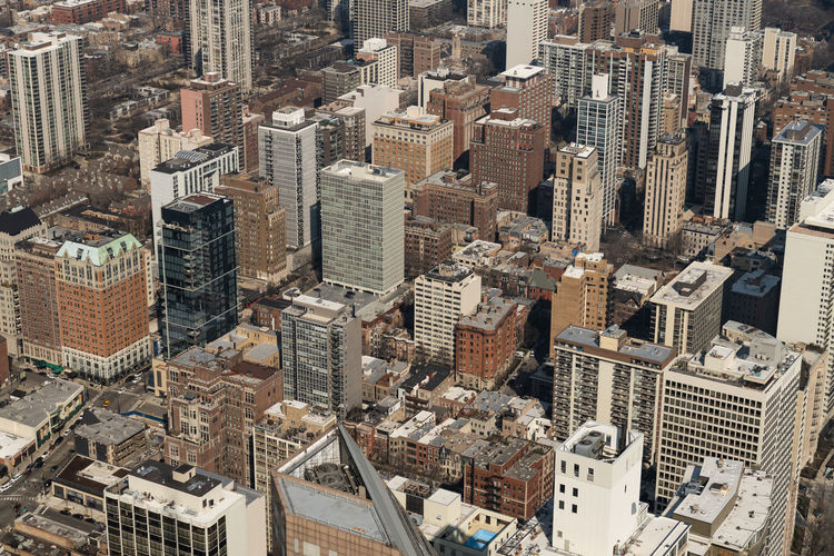 Full frame shot of modern cityscape