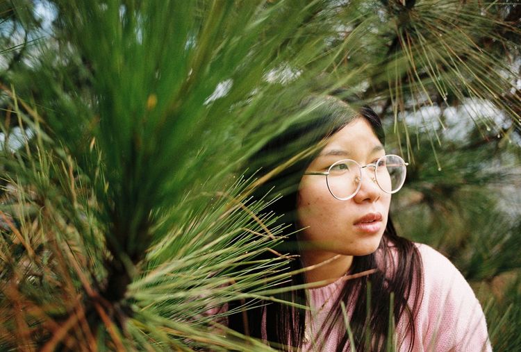 Close-up of young woman