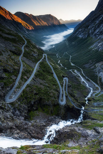 Trollstigen, a serpentine mountain road and pass, Åndalsnes, norawy