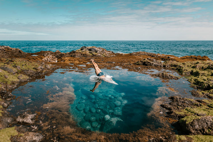 summertime Water Sea Horizon Beauty In Nature Scenics - Nature Rock Rock - Object Nature Day Tranquil Scene Marine Nature Nature_collection Ocean Ocean View Summer Summertime Swimming Tenerife Canary Islands EyeEmNewHere EyeEm Best Shots EyeEm Nature Lover EyeEm Selects EyeEm Gallery