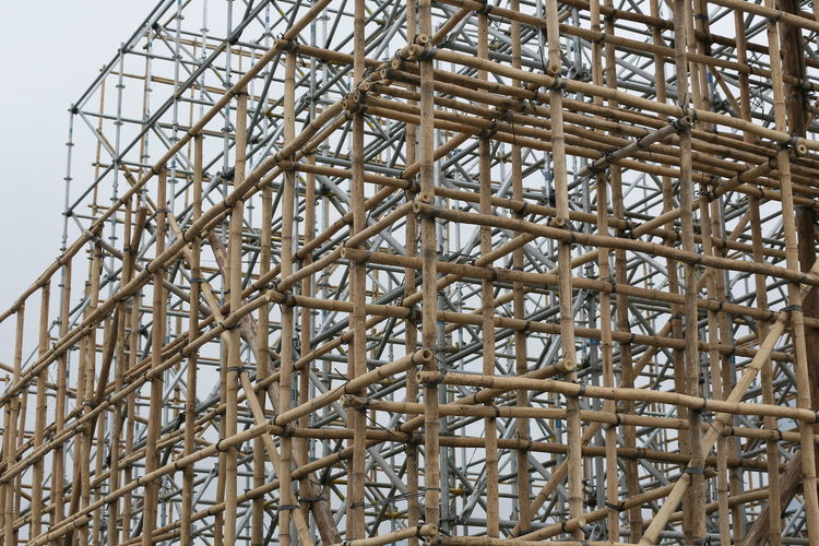 Low angle view of metallic structure
