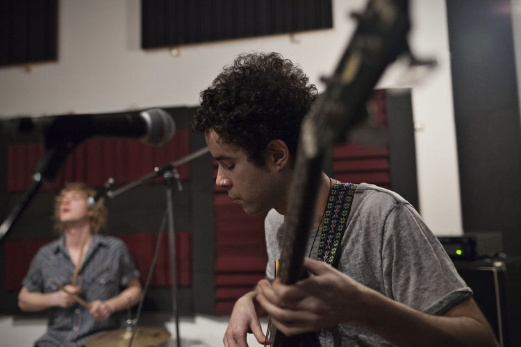 Musicians rehearsing