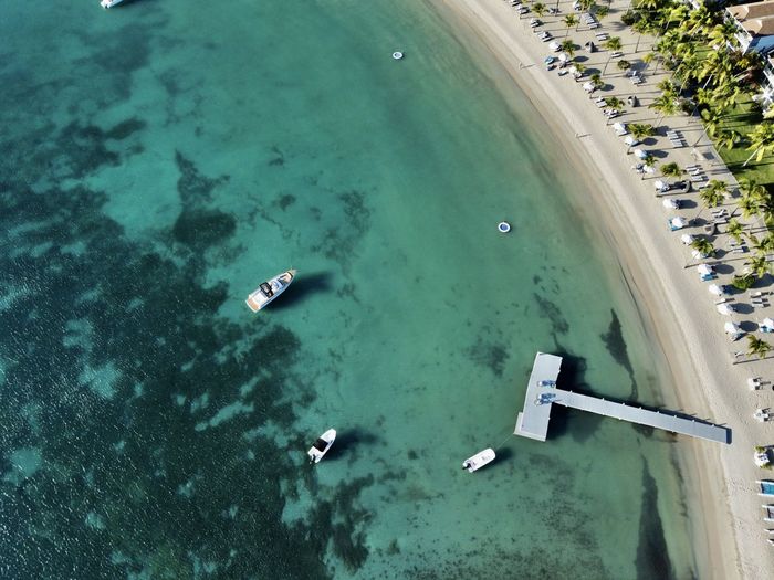 High angle view of sea