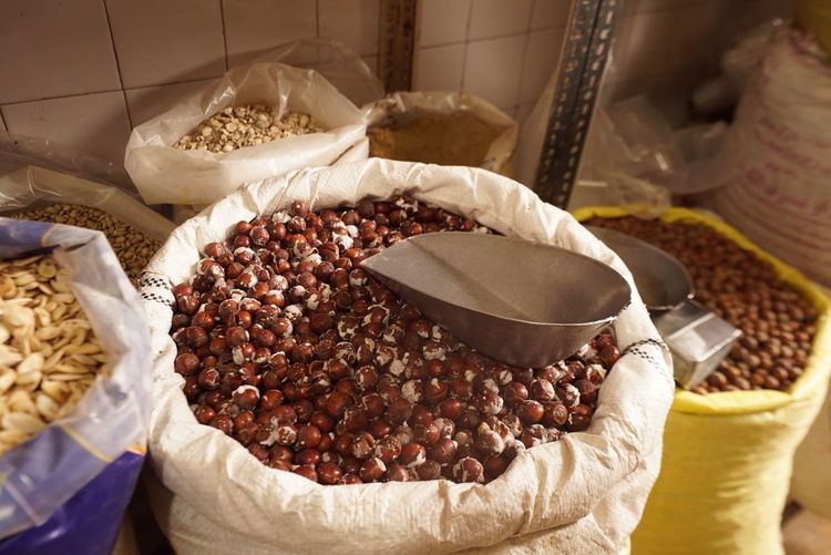 High angle view of ice cream for sale in market