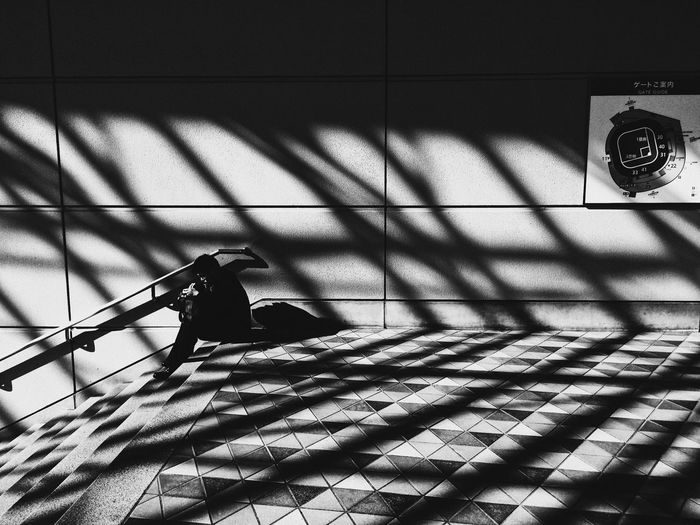 Shadow of man on floor