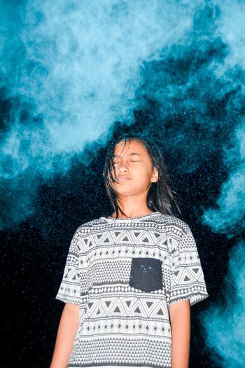 powder One Person Portrait People Child Happiness Adult Smiling Young Adult Water Childhood Spraying One Woman Only One Young Woman Only Indoors Only Women Day Talcum Powder EyeEmNewHere