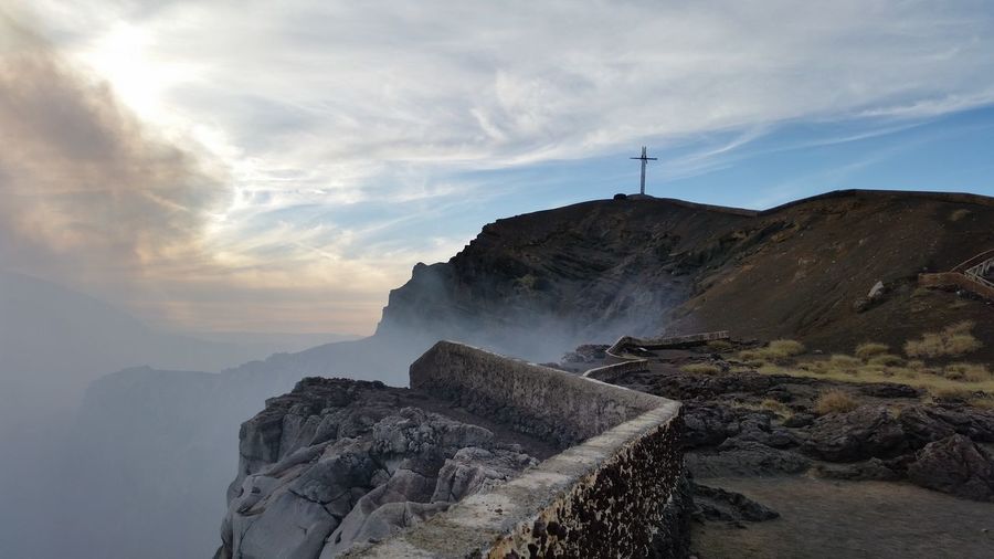 Scenic view of mountain against sky