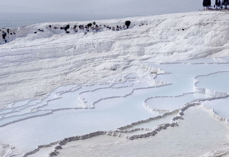 Pools and terrace at pamukkale