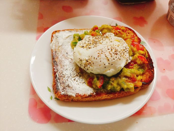 Egg toast with avocado