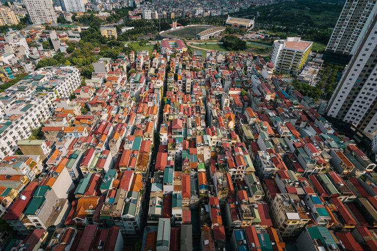The iron roofing - a special feature of hanoi architecture that can only be seen from above