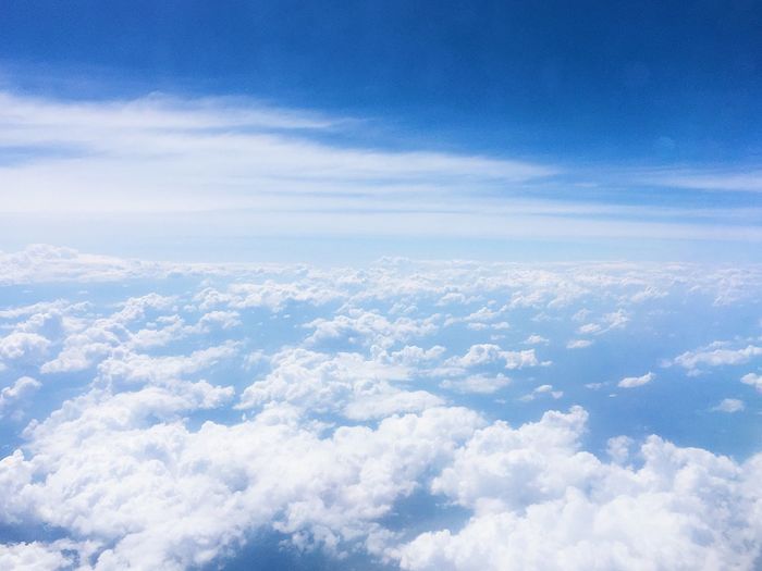 Aerial view of clouds in sky
