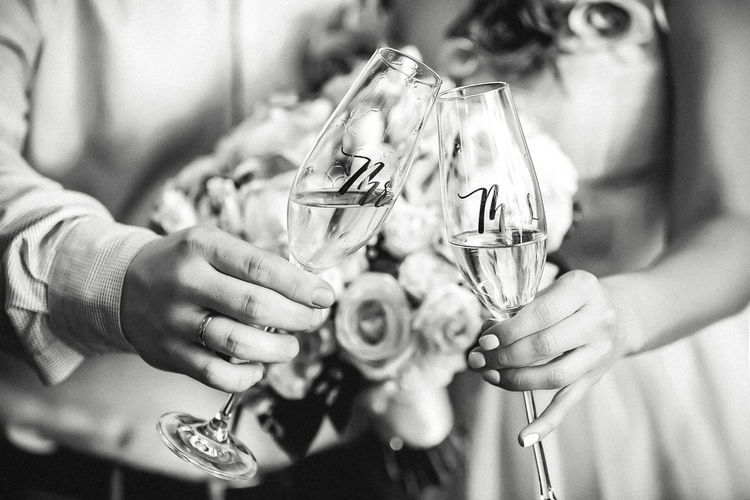 Close-up of woman holding wine glass