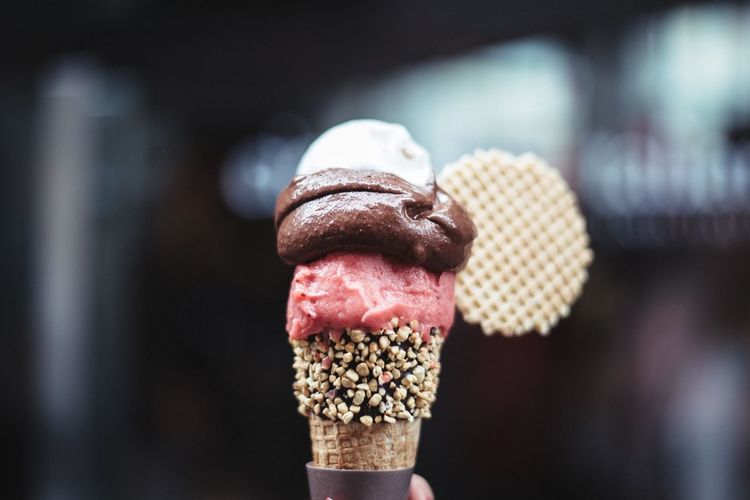 Close-up of fresh gelato