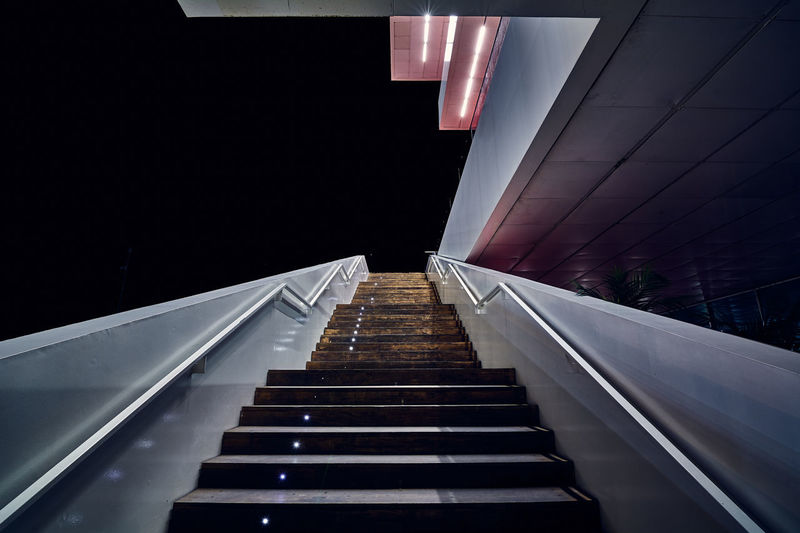 Stairway to the deepest darkness and desert. into the dark