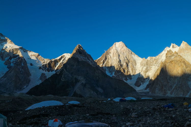 Gasherbrum massif and baltoro glacier, k2 base camp, pakistan
