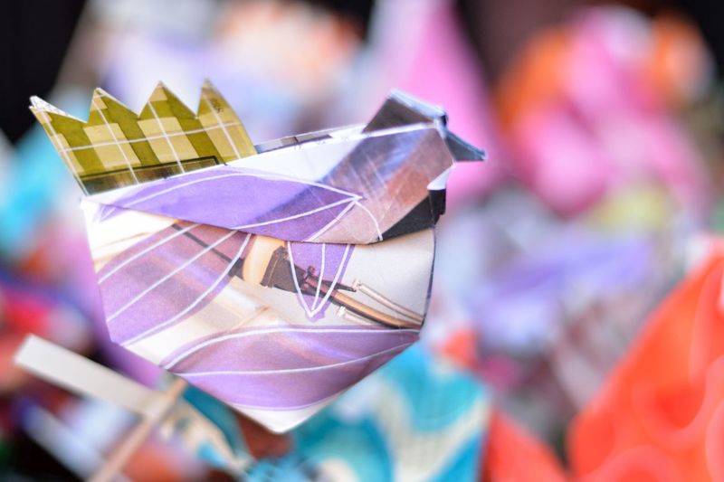 Close-up of multi colored paper