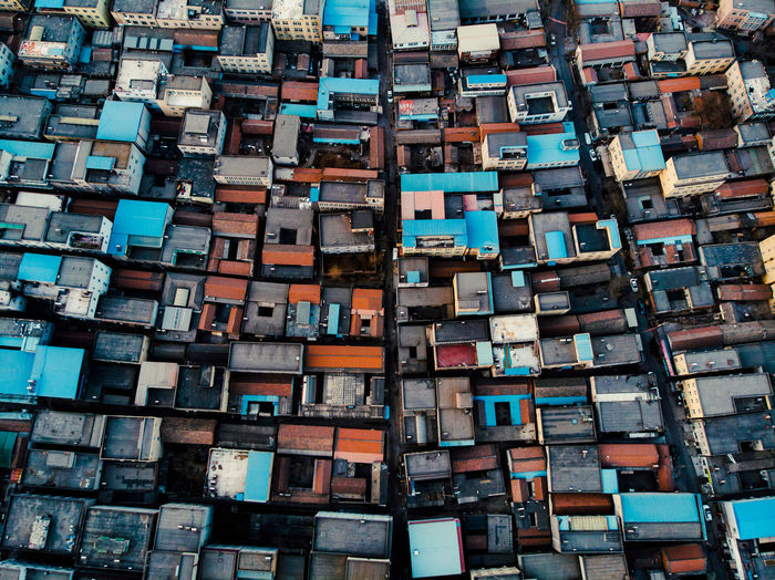 Full frame shot of houses in residential district