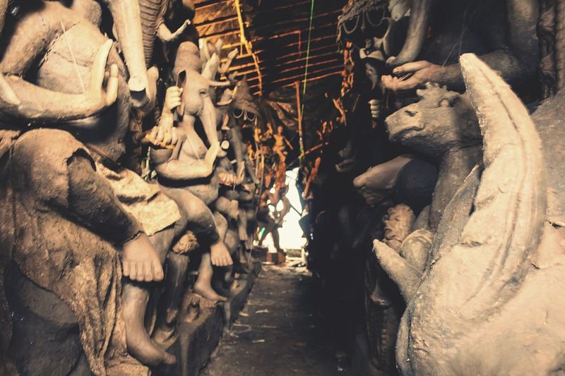 View of statues