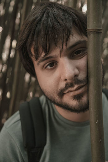 Close-up portrait of young man