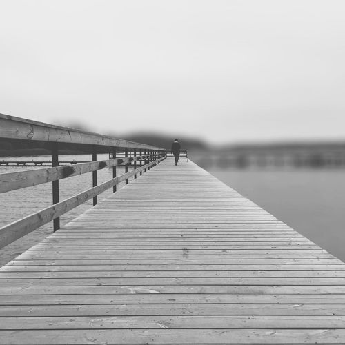 View of pier in sea
